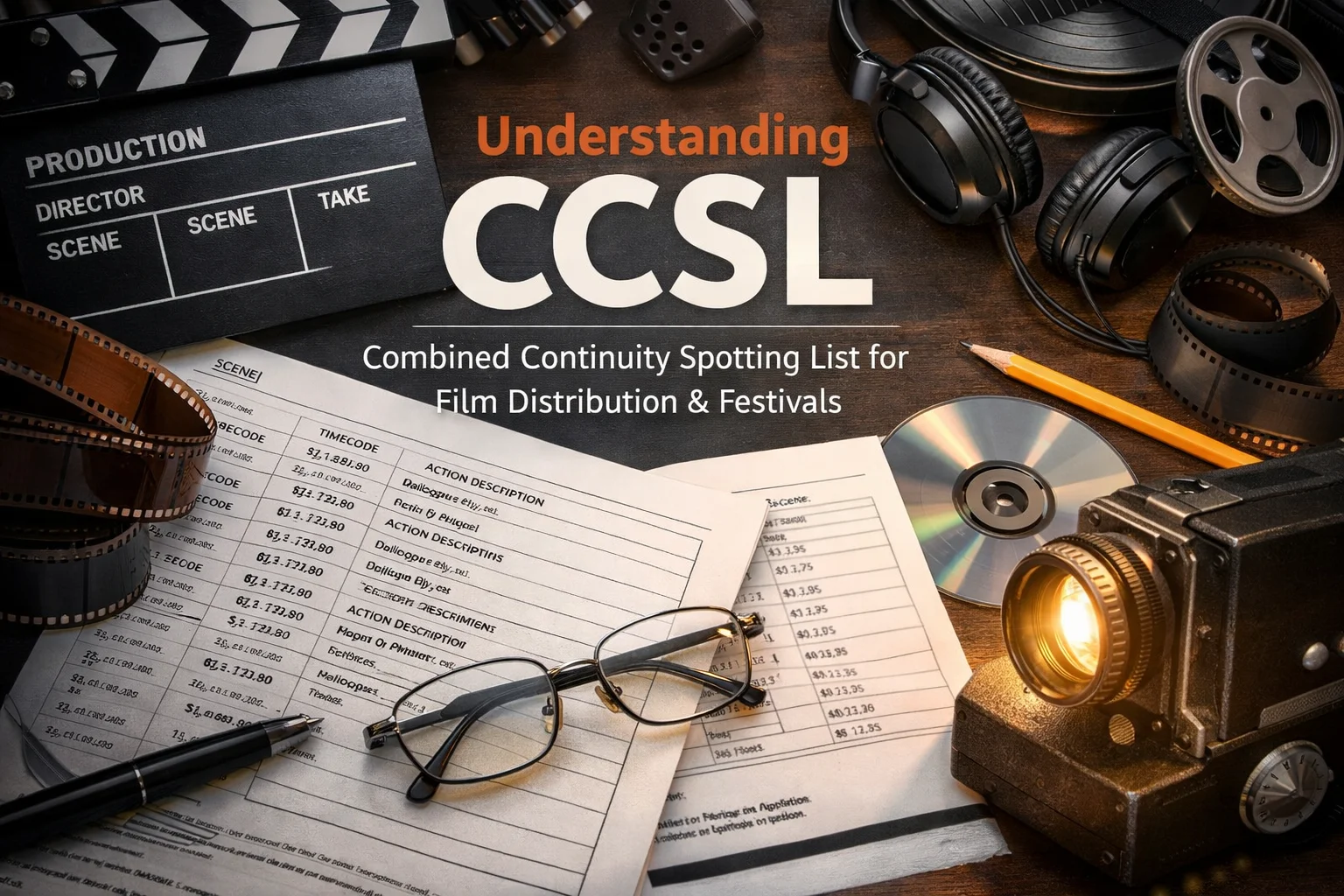 CCSL Combined Continuity and Spotting List document for film distribution — Gotham Lab New York